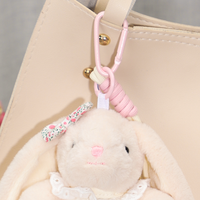 Porte-clés en peluche lapin à oreilles tombantes mignon, doux et moelleux, 18 cm, cadeau unisexe, décoration de fête, rembourrage en coton PP, logo personnalisé, couleur personnalisable