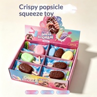 Jouet Squishy Créatif Transfrontalier Nouveau : Coque Croustillante de Glace Simulée, Imitant les Friandises Glacées, Texture Satisfaisante et Croustillement Agréable
