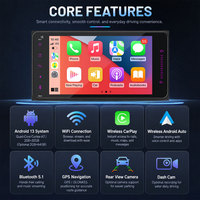 Lecteur multimédia automobile Android 7 pouces pour ToyotaCOROLLA VIOS CROWN CAMRY HIACE PREVIA RAV4 CarPlay sans fil Radio de voiture GPS