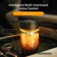 Diffuseur d'air de voiture intelligent haut de gamme à commande vocale pour la distribution de parfum, 7 lumières d'ambiance, diffuseur de parfum pour voiture à brancher, emballage personnalisé avec logo