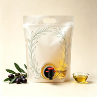 Pochette souple réutilisable pour huile d'olive avec bec verseur 250ml 500ml 1L 2L, qualité alimentaire, anti-fuite, avec bouchon, personnalisable pour liquides