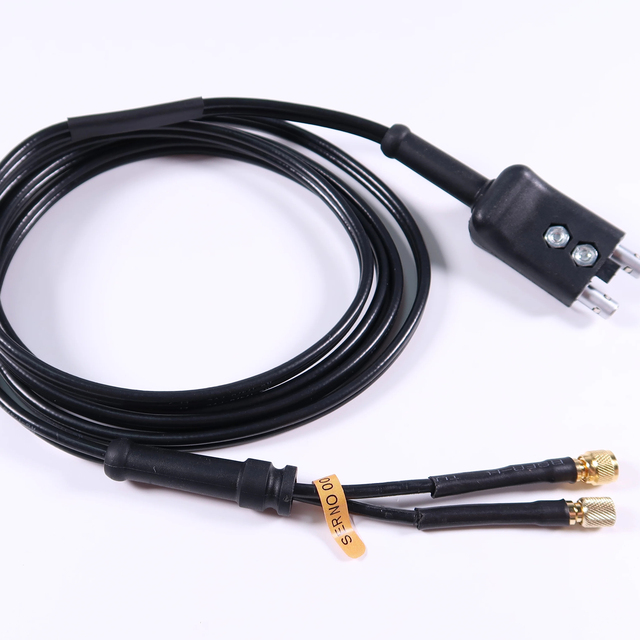 TMTeck Compatible With GE KBA-531 Ultrasonic Cable Compatible With Style LEMOS 00 Plug to One Microdot and One Large Microdot