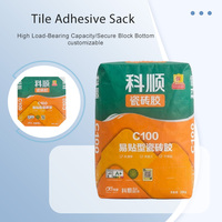Sacs à valve à fond plat en BOPP laminé imperméables de 25 kg, sacs tissés en PP robustes, recyclables, pour l'emballage chimique du mortier sec