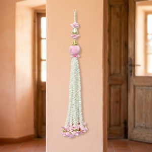 Fleur artificielle Ladi Mogra faite à la main en polyester, décoration suspendue d'intérieur rose AFF-Garland-16.4 Prix Rs.480/pièce Vente en gros - Product Image 2