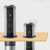 Multiprise intelligente escamotable personnalisée avec prise US/EU et fonction de charge, pour prise de courant et prise de courant de réunion