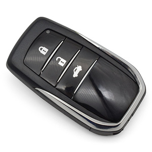 Coque de clé de voiture universelle noire à 3 boutons, étui pour télécommande, housse de clé intelligente sans clé avec lame non coupée pour véhicules - Product Image 2