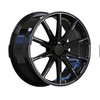 Jantes en alliage d'aluminium forgées sur mesure 16 17 18 19 20 21 22 24 pouces, à déport profond, finition noir mat et chrome poli, pour SUV et berlines de luxe