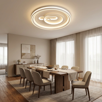 Éclairage suspendu haut de gamme, profil halo géométrique élégant, super lumineux, incontournable pour chambre principale, article en liquidation, best-seller