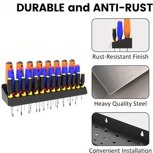 Organizador de Herramientas de <span class=keywords><strong>Pared</strong></span> con 23 Orificios, Resistente, para Destornilladores, Alicates y Otras Herramientas - Product Image 3