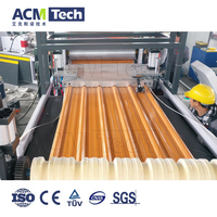 Máquina de fabricación de Tejas corrugadas huecas de plástico de PVC + ASA de buena calidad, máquina de Tejas onduladas de PVC, máquina de fabricación de tejas de PVC