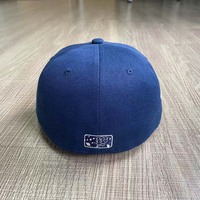Snapback ajustado de poliéster de 6 paneles azul marino bordado 3D personalizado gorras de baloncesto informales estilo Hip Hop rendimiento