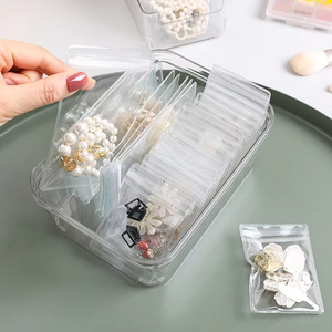 Haute qualité petit PVC fermeture éclair sac sérigraphié recyclable clair/Transparent cosmétique collier bijoux pochette haute visibilité - Product Image 3