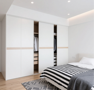 Balom Upscale Modern <strong>Flat</strong> <strong>Pack</strong> Bedroom Furniture Durable Premium MDF Sliding Door <strong>Wardrobe</strong> with Wood Trim Home Furniture - Product Image 2