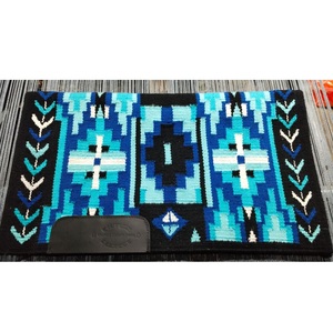 Almohadilla profesional Western Ranch, carcasa de cuero de fieltro duradera, absorbente de golpes, ajuste cómodo, diseñada para uso de caballos de equitación largos - Product Image 1