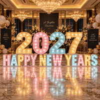 Lettres lumineuses géantes LED RGB néon pour fêtes, 3ft 4ft, pour proposition de mariage, anniversaire, événement de remise de diplôme, Bonne année
