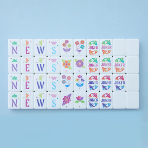 Tuiles de mahjong américaines modernes en acrylique sur mesure à 3 couches avec 160 cartes pour 4 joueurs, jeu élégant et luxueux pour adultes, cadeau - Product Image 6