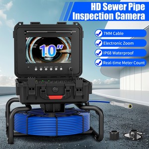 7 mét cáp tự động tự san lấp mặt bằng 512Hz định vị AHD 1080p 10 "DVR 16GB Thẻ hệ thống thoát nước ống kiểm tra máy ảnh với bàn phím mét truy cập - Product Image 2