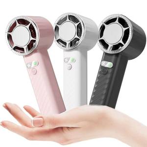 Ventilateur portable rechargeable USB à prix d'usine avec 4 vitesses de ventilation, mode rafraîchissement et effet glace, ventilateur à main - Product Image 1