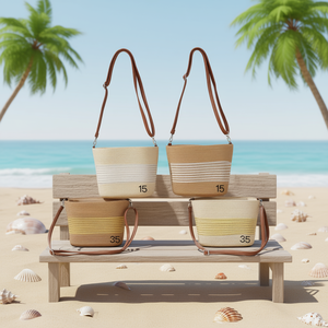 Bolso pequeño cuadrado de papel tejido de 30x20cm, bolso bandolera para mujer, bolso de playa de moda para verano - Product Image 3