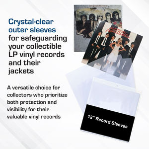 Protège-disques Premium pour collection de <span class=keywords><strong>CD</strong></span> et disques vinyles 12 pouces – Pochette extérieure transparente pour protection des disques - Product Image 2
