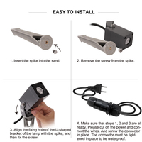 IP65 Aluminium 3W LED Gartenstrahler mit Einstellbarem Abstrahlwinkel 12VDC 24VDC AC Einfarbig Warmweiß für Terrasse und Wege