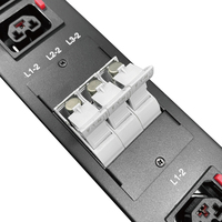 Bloc multiprises (PDU) robuste 60A 3P 415V 18 voies avec prises verrouillables C19 C13 et 9 fusibles Eaton