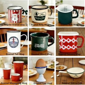 Tazas de Esmalte de Acero Metálico para <span class=keywords><strong>Café</strong></span>, Vajilla de Esmalte con Logotipo Personalizado, <span class=keywords><strong>Precio</strong></span> Económico para Promoción, para Camping - Product Image 4