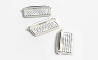 Teclado de Membrana Privado Modelo B307 Actto BT 5.2 Inalámbrico + USB Tipo C con Cable, 68 Teclas, Estilo Retro Tipo Escritura, con Base, Certificaciones KC, CE, RoHS, FCC, TELEC