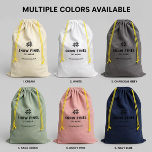 Sac à vêtements en coton et lin avec logo brodé personnalisé, fermeture éclair, pour la protection des vêtements, rangement dans le placard - Product Image 2