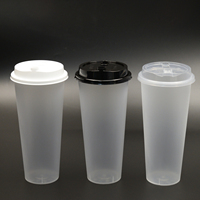 Gobelets transparents en PLA éco-compostables pour smoothie thé au lait boissons froides gobelet en plastique jetable imprimé personnalisé approvisionnement d'usine