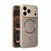 Coque magnétique PC dissipant la chaleur pour iPhone 17 16 15 14 13 Pro Max, protection respirante en maille, finition mate