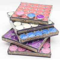 Petites bougies colorées 50 pièces/boîte, bougies chauffe-plat pour décoration de mariage et demande en mariage