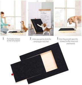 Adjustable Natural Dog Nail <strong>Scratch</strong> Board Pet Toy <strong>Cat</strong> <strong>Scratch</strong> Board Bamboo Dog <strong>Scratch</strong> Pad for Nails with Hidden Treat <strong>Box</strong> - Product Image 5