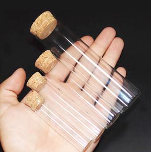 Tiandi Lab provetta a fondo tondo in <span class=keywords><strong>vetro</strong></span> 16x150mm con tappo in sughero - Product Image 2