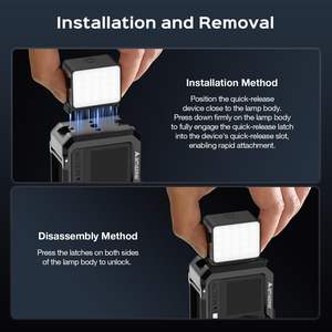 Luz Selfie Profesional Amazear para DJI Osmo Action 6, Luz de Video LED Portátil con Ajuste de Brillo de 10 Niveles - Product Image 5