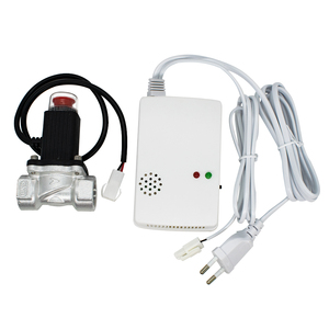 Kombinasi Sensor kebocoran <span class=keywords><strong>Gas</strong></span> alami & karbon monoksida detektor Plug di Alarm LPG propana untuk dapur dengan katup Solenoid <span class=keywords><strong>Gas</strong></span> - Product Image 5