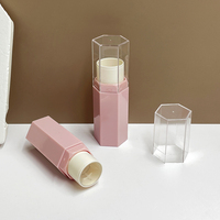 Tube hexagonal vide de 6g avec capuchon transparent pour blush, déodorant solide, stick de protection solaire – Matériau d'emballage cosmétique