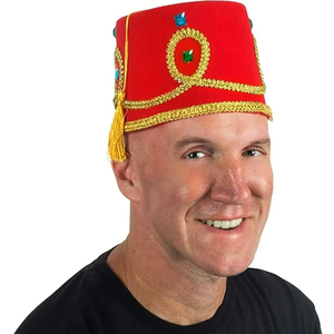 <span class=keywords><strong>Cappello</strong></span> <span class=keywords><strong>turco</strong></span> Tarboosh abito Costume festa marocchino cappelli verde Fez <span class=keywords><strong>cappello</strong></span> con nappina oro - Product Image 5