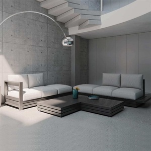 Yoho Patio canapé moderne en aluminium canapé d'angle extérieur ensemble cour jardin - Product Image 2