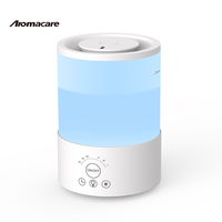 Humidificateur à ultrasons Aromacare à brume froide 2,5 L avec veilleuse 7 couleurs et contrôle par application WIFI pour spa à domicile et chambre à coucher
