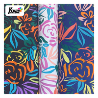 Tissu de luxe en viscose de rayonne 100% imprimé, toucher doux, faible MOQ, motif floral pour femmes, Chine