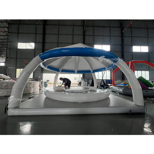 Isola Galleggiante Gonfiabile Resistente per 8 Persone con Tenda Pieghevole Galleggiante su <span class=keywords><strong>Acqua</strong></span> - Product Image 3