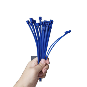 -85 ℃   à 280 ℃   Attaches de câbles en nylon bleu de qualité médicale, résistantes à la chaleur, non toxiques, autobloquantes, pour le regroupement de câbles électriques - Product Image 5