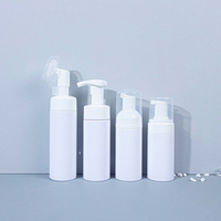 Bouteille en plastique vide de pompe de mousse d'animal familier de 100ml 120ml 150ml 200ml blanc clair avec la brosse de coeur