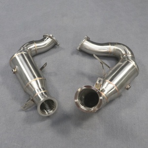 High Performance Resonator Downpipe for Porsche Macans Turbo 2014-2017 3.0T/3.6T - Stainless Steel - Product Image 5