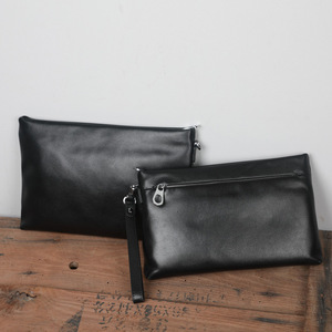 Men's Clutch <b>Bag</b> Genuine Sheepskin Top Layer Cowhide Large Capacity Solid Color Everyday Use - Product Image 1