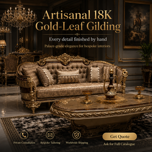 Luxury European Living Room <b>Set</b> Solid Wood Hand 18K Gold Foi Antique Furniture for Villa Hotel Projects - Product Image 4