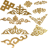 Bricolage Performance Costume traditionnel européen embellir broderie or argent appliques vêtement décoratif thermocollant patchs