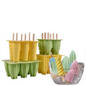 Molde de silicona 3D en espiral de estrella de 6 y 10 cavidades para helados, molde casero DIY para helados - Product Image 2