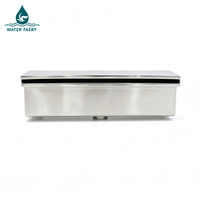 Cascade murale lumineuse LED Water Faery en acier inoxydable, ornement de jardin moderne pour piscine et terrasse